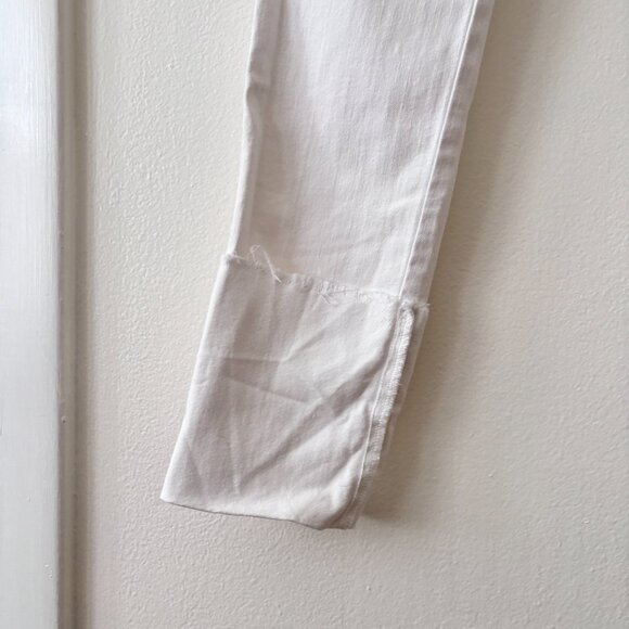 MOTHER The Ponyboy Frayed Cuffed Straight Leg Jeans in Stayin' Alive - Picture 5 of 10